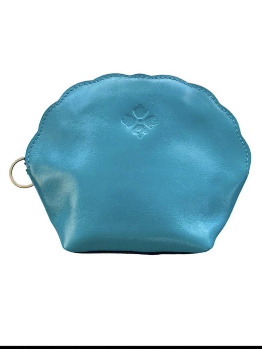 Patricia Nash Bellisara Turquoise Leather Zip Pouch Coin Purse